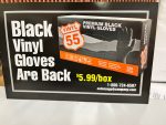 black vinyl gloves